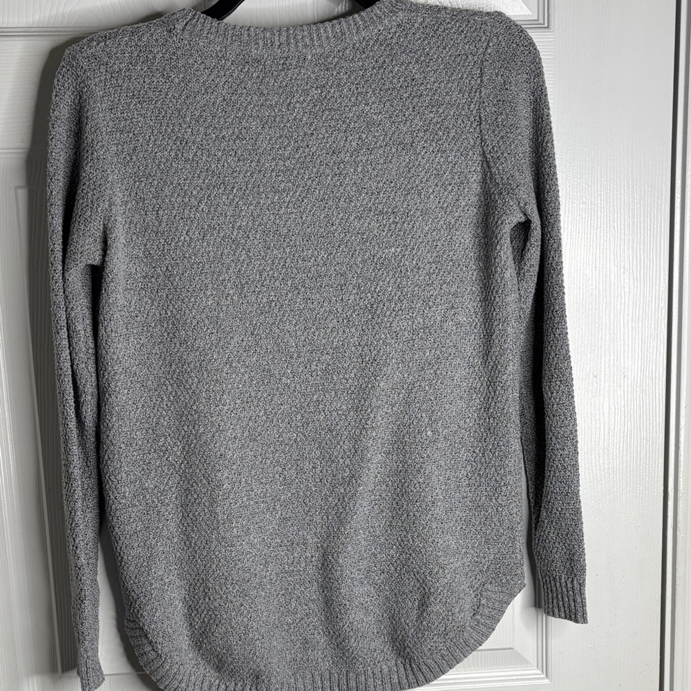 Pink Clover women's Crewneck Sweater in Heather Gray - Picture 3 of 4